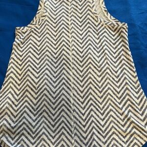 Athleta Navy and White Breezy Tank